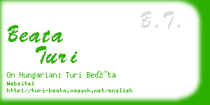 beata turi business card